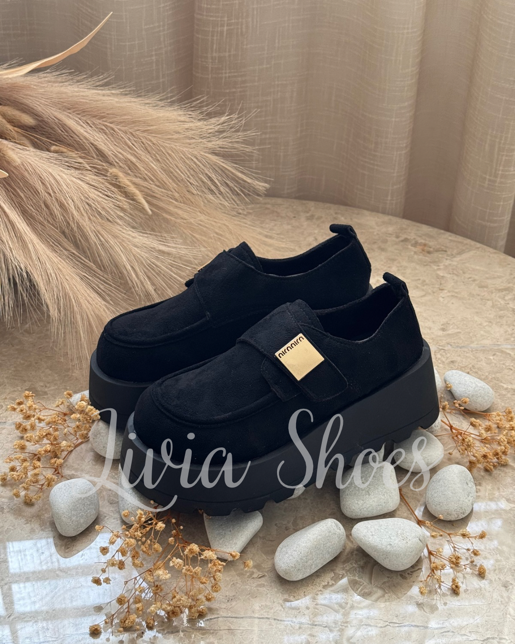 derbies en daim a semelle épaisse