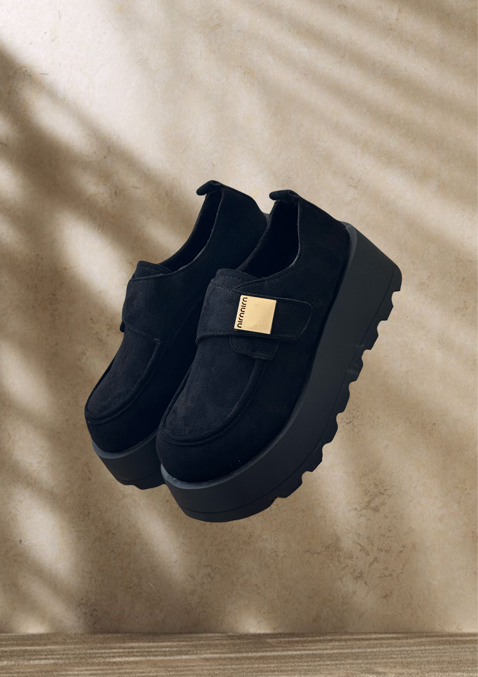 derbies en daim a semelle épaisse